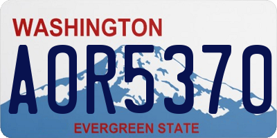 WA license plate AOR5370