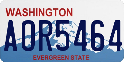 WA license plate AOR5464