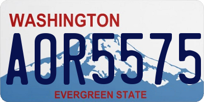 WA license plate AOR5575