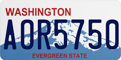 WA license plate AOR5750