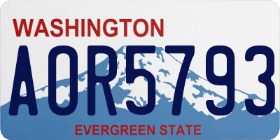 WA license plate AOR5793