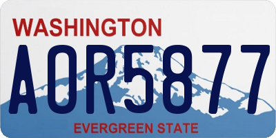 WA license plate AOR5877