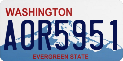 WA license plate AOR5951