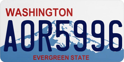 WA license plate AOR5996