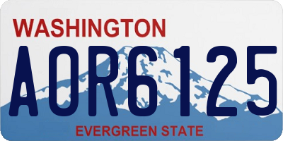 WA license plate AOR6125