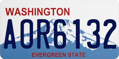 WA license plate AOR6132
