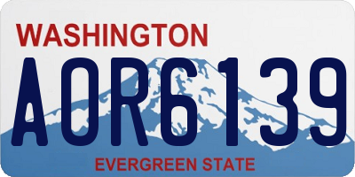 WA license plate AOR6139