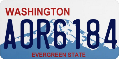 WA license plate AOR6184