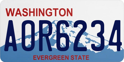 WA license plate AOR6234