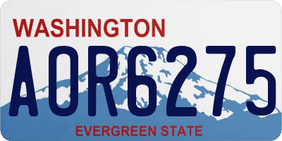 WA license plate AOR6275