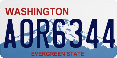 WA license plate AOR6344