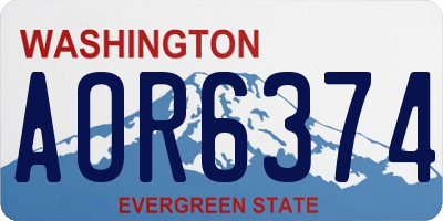WA license plate AOR6374