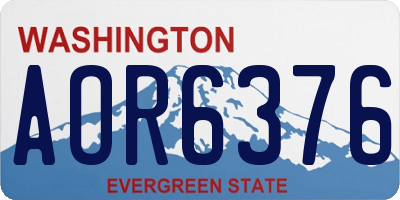 WA license plate AOR6376