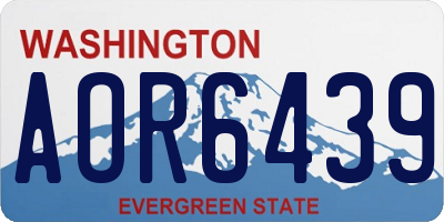 WA license plate AOR6439