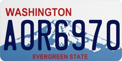 WA license plate AOR6970
