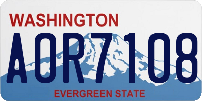 WA license plate AOR7108