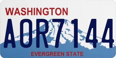 WA license plate AOR7144