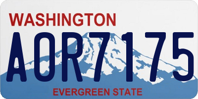 WA license plate AOR7175