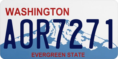 WA license plate AOR7271