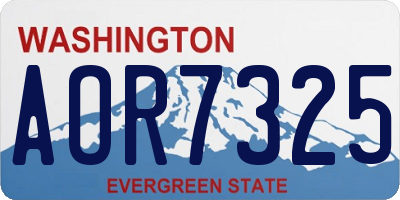 WA license plate AOR7325