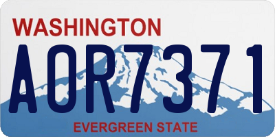 WA license plate AOR7371