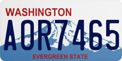 WA license plate AOR7465