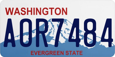 WA license plate AOR7484