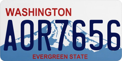 WA license plate AOR7656