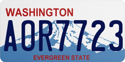 WA license plate AOR7723