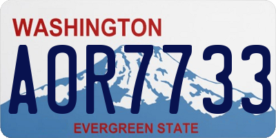 WA license plate AOR7733