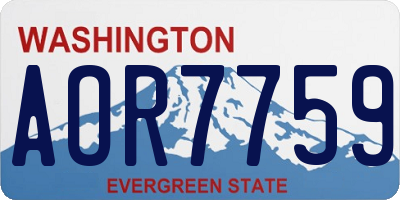 WA license plate AOR7759