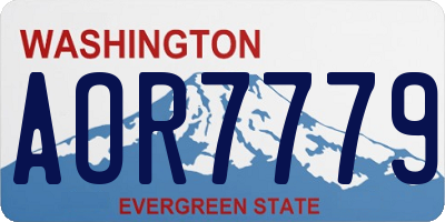 WA license plate AOR7779