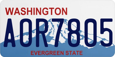 WA license plate AOR7805