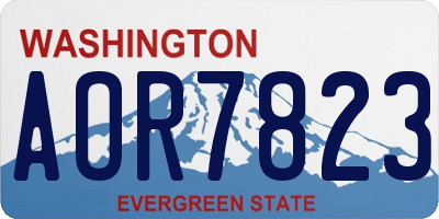WA license plate AOR7823