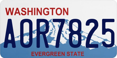WA license plate AOR7825