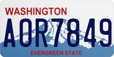 WA license plate AOR7849