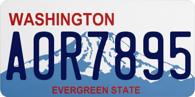 WA license plate AOR7895