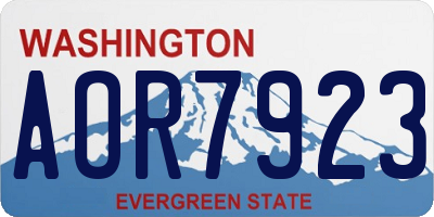 WA license plate AOR7923