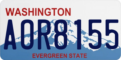 WA license plate AOR8155