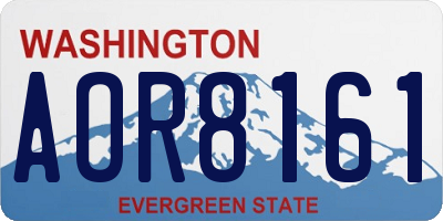 WA license plate AOR8161
