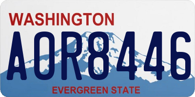 WA license plate AOR8446