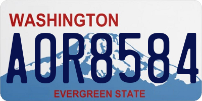 WA license plate AOR8584