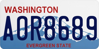 WA license plate AOR8689