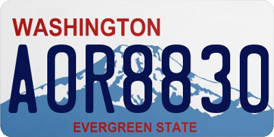 WA license plate AOR8830