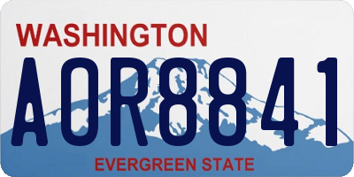 WA license plate AOR8841