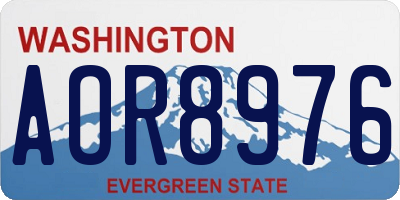WA license plate AOR8976