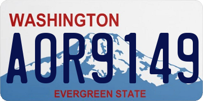 WA license plate AOR9149