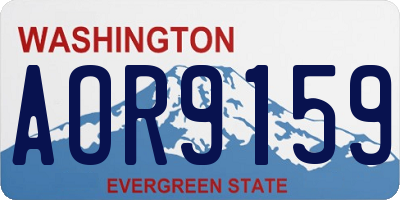 WA license plate AOR9159