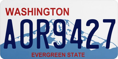 WA license plate AOR9427