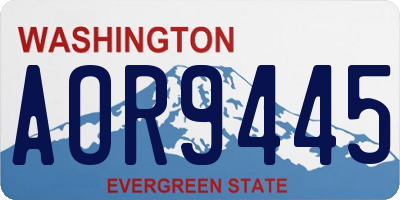 WA license plate AOR9445